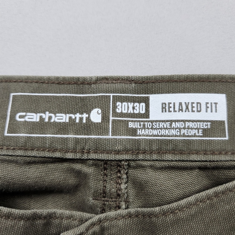 Carhartt Double Knee Work Pants 30x30 Rugged Flex Relaxed Fit BN2802-M Olive - Picture 2 of 9